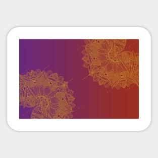 Red and Purple Mandala Pattern Sticker